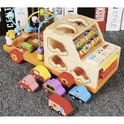Houten educatieve auto-kast Kruzzel