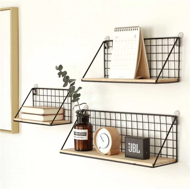 Muurplank LOFT stijl 29,5 cm- zwart