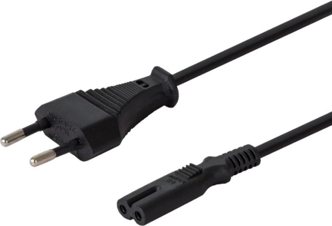 Platte voedingskabel tweepolige C7, 3 m