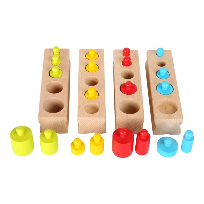 Kleine Voet Houten Inlegpuzzels in Kleuren