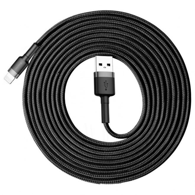 Baseus Cafule USB Lightning Kabel 2A 3m (Zwart Grijs)