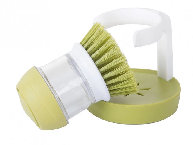Vloeistofdispenser voor keukensponzen om te schrobben en af te wassen met staander