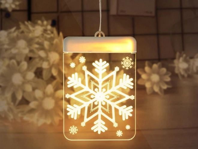 Kerst-LED glas-in-loodlamp voor het raam