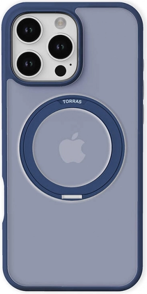 TORRAS Ostand Pro hoesje voor iPhone 16 Pro Max blauw