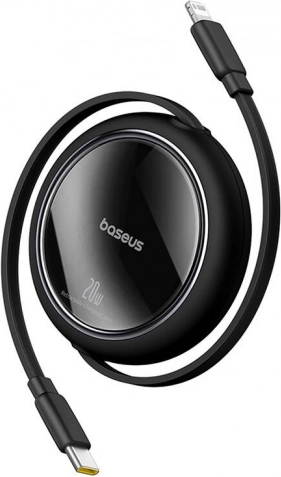 Uittrekbare oplaadkabel Baseus Free2Pull USB‑C naar Lightning 20W 1 m zwart