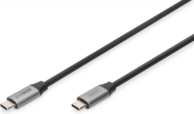 USB‑C-kabel 3.0, 60 W, 5 Gbps, USB‑C naar USB‑C, 1 m, zwart