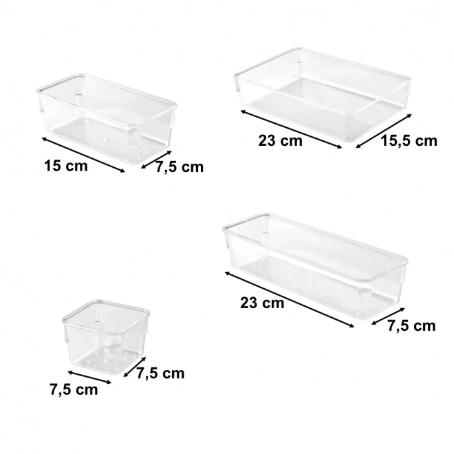 Acryl organizer voor het bureau, set van 25 stuks.