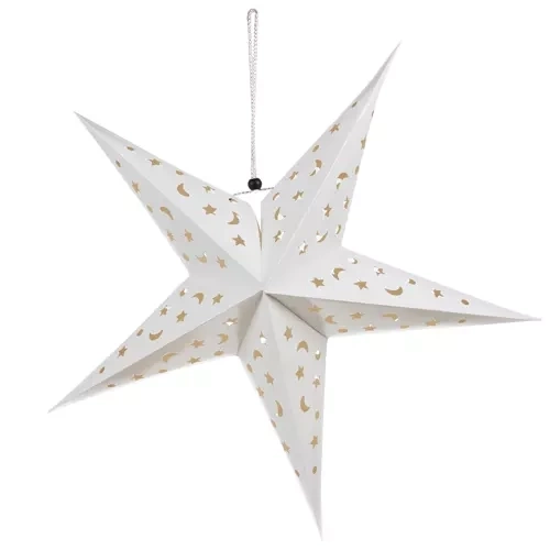 Verlichte papieren ster LED 50 cm