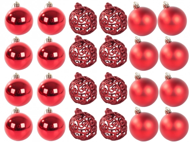 Kerstboomversieringen - set van 100 stuks met rode ster