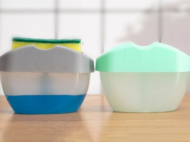 Zeepdispenser met sponsbakje