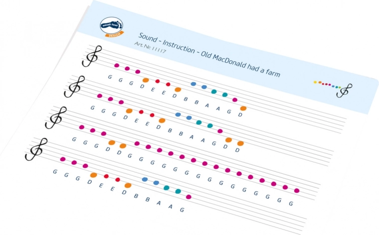 Makkelijk leren met gekleurde noten