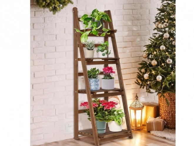 Meervoudig houten plantenbak en boekenkast