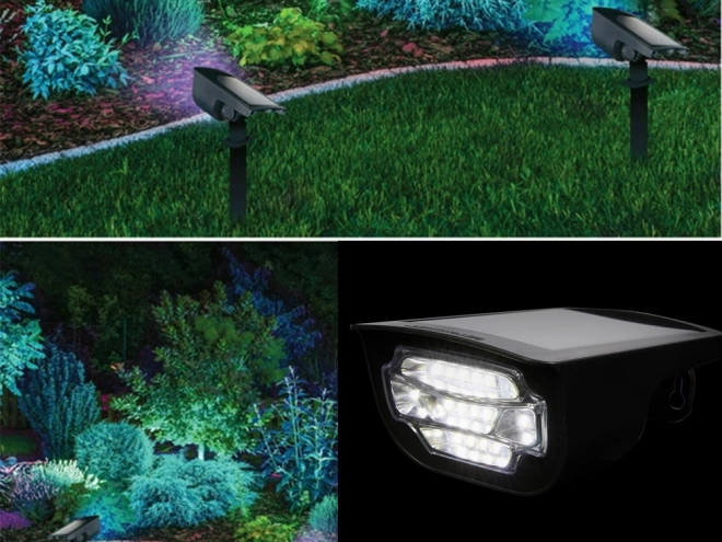 Zonne tuinlantaarn met kleurrijke LED-verlichting