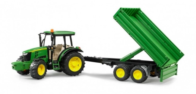 Bruder Tractor John Deere met aanhanger