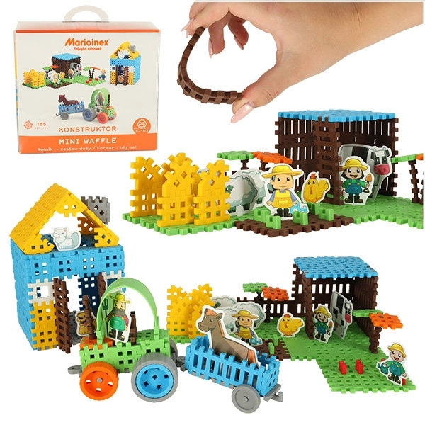Bouwblokken Mini Waffle - Boerderij Grote blisterset