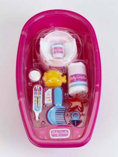 Groot badje met accessoires voor poppen