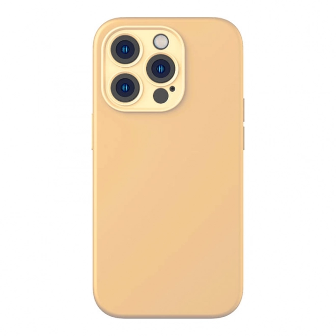 Baseus Vloeibare Silica Gel hoesje voor iPhone 14 geel met gehard glas en reinigingsset – 14 Pro Max