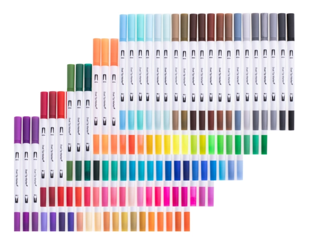 100 levendige kleuren in één set