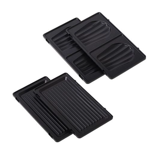 Adler Europe multifunctionele tosti-ijzer 2-in-1 zwart