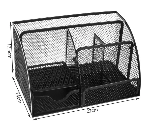 zwarte organizer voor bureau