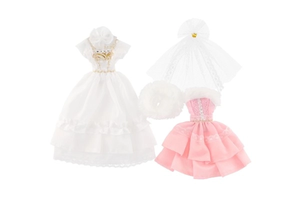Poppenkleertjes met accessoires - 2 stuks