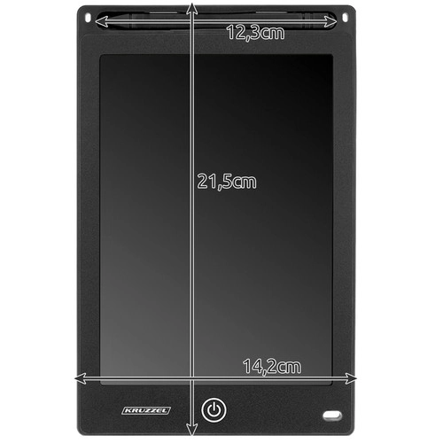 Tekentablet 8,5" zwart KRUZZEL 22454