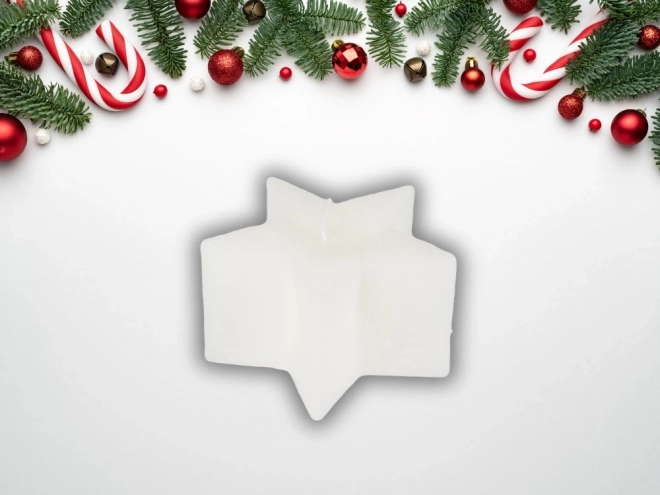 Kerstkaars in de vorm van een ster