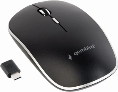 Stille draadloze optische muis met USB‑C‑ontvanger