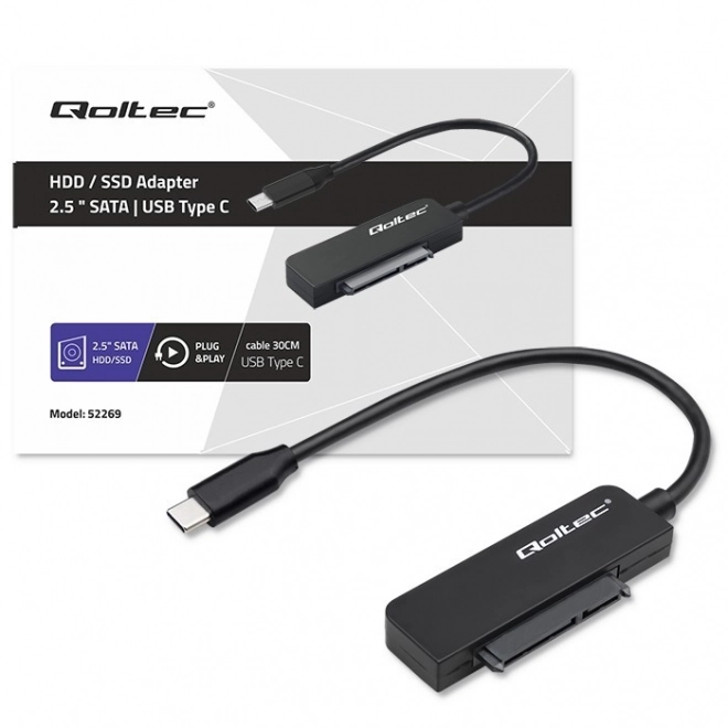 Adapter SATA | 2,5" adapter SSD HDD| Supersnelheid 5Gb/s | 2TB – USB-C