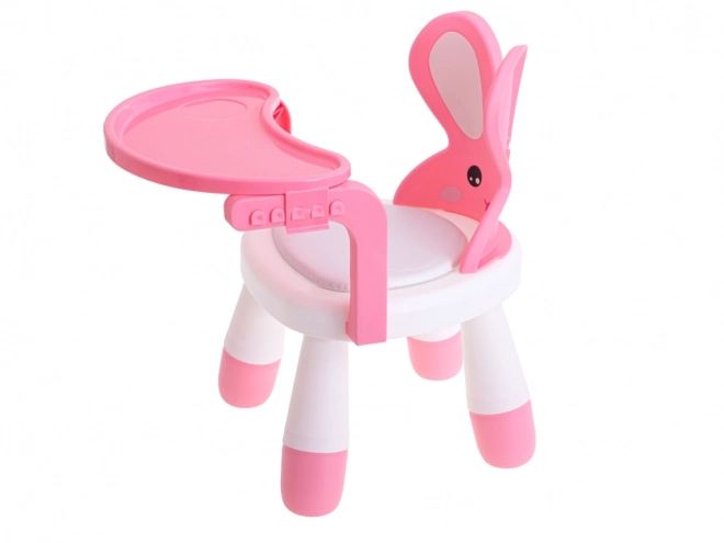 Kinder eetstoel - roze