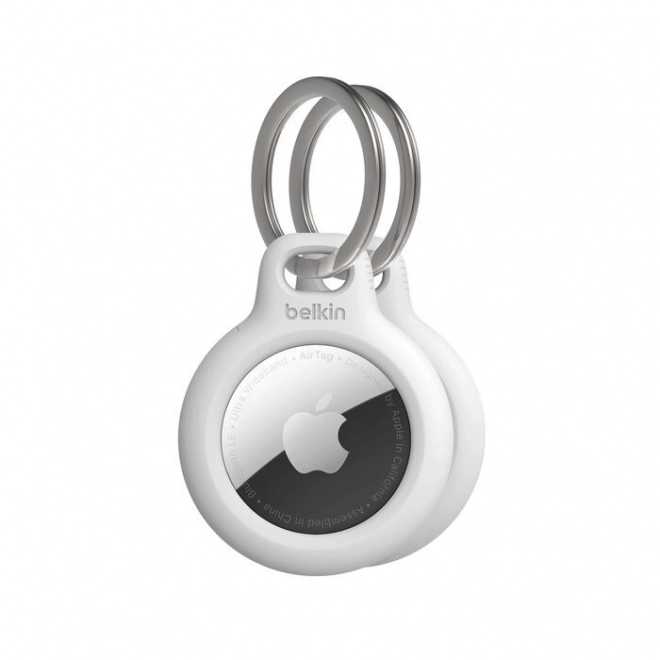 Sleutelhangerhouder Secure Holder voor AirTag - 2 stuks wit