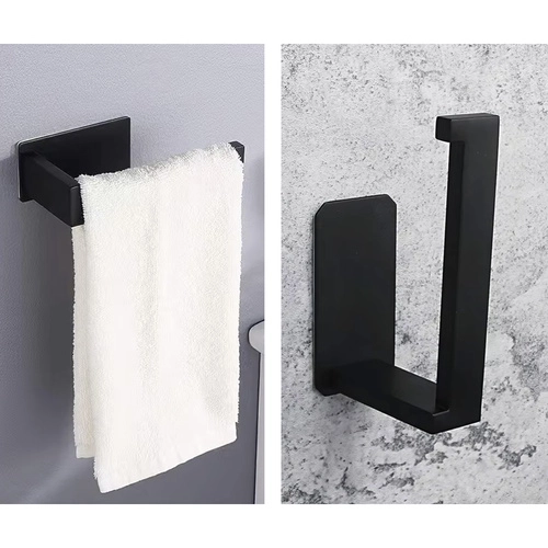 zwarte loft toiletpapierhouder voor aan de muur