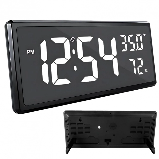 Digitale klok met LED-display en functie voor het meten van temperatuur en vochtigheid