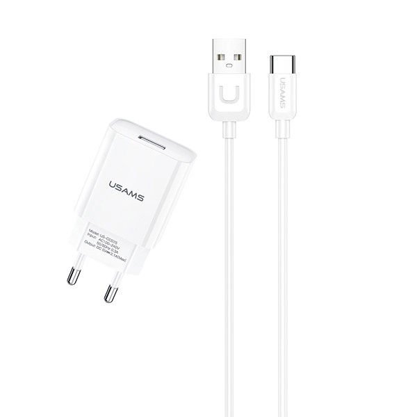 Netvoeding USB-lader met kabel USB-C 2,1A