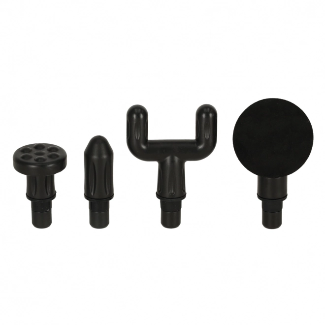 Massagepistool LED 4v1 zwart
