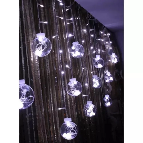 Lichtgordijn 108LED USB - koud wit KŚ19770