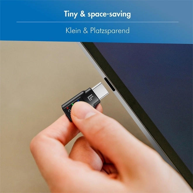 Audio-adapter USB-C/M naar 3,5 mm/F met DAC en EQ