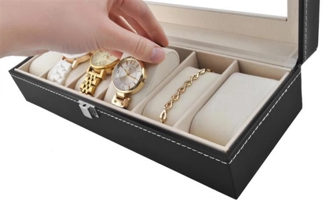 Organizer voor horloges 6 vakjes