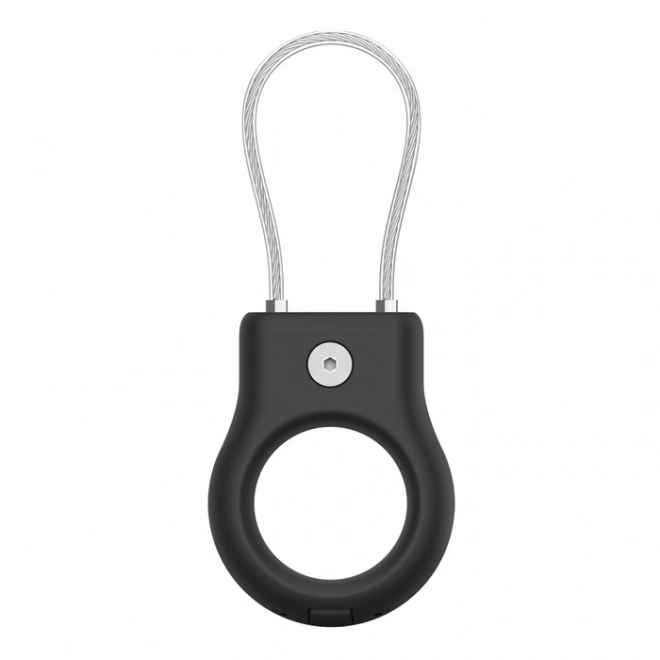 Veilig houder met kabel voor AirTag zwart