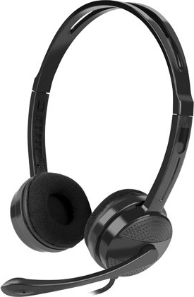 Koptelefoon met microfoon NATEC Canary – zwart