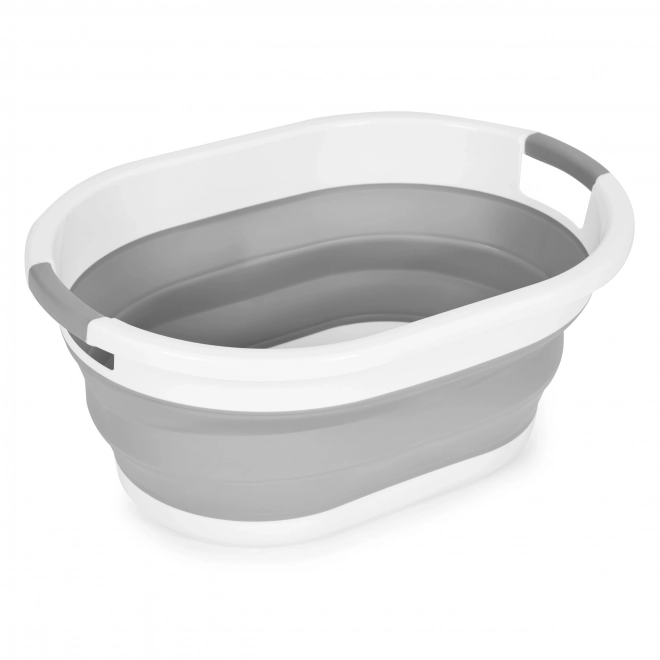 Opvouwbare wasmand wit-grijs 20 L van ModernHome