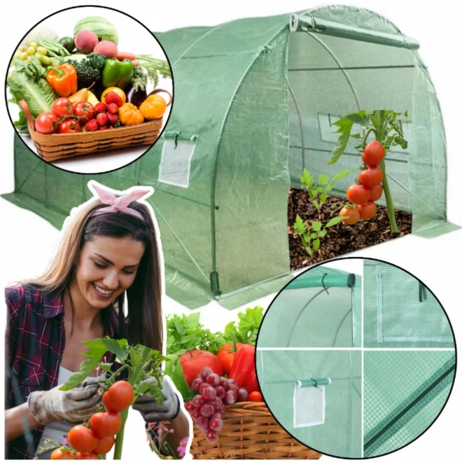 Tuin foliekas tunnel 4x2,5x2m 10m² groen