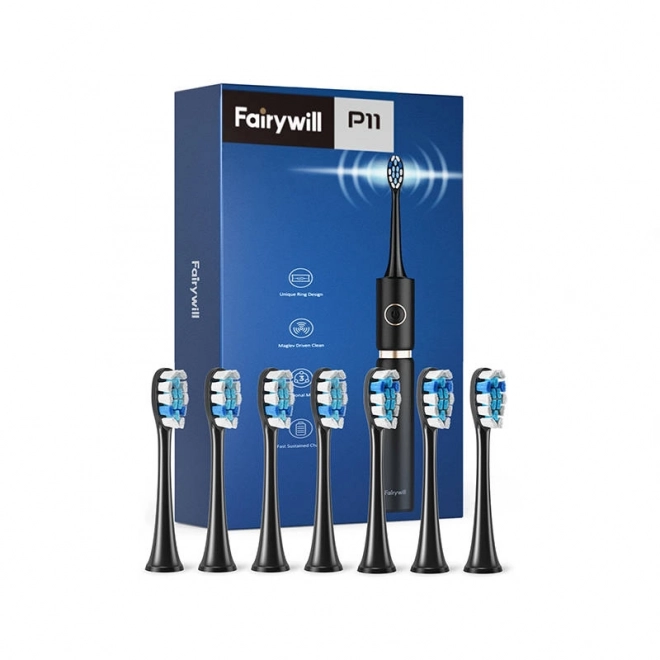 Sonische tandenborstel met set borstels en etui FairyWill FW-P11 (zwart)