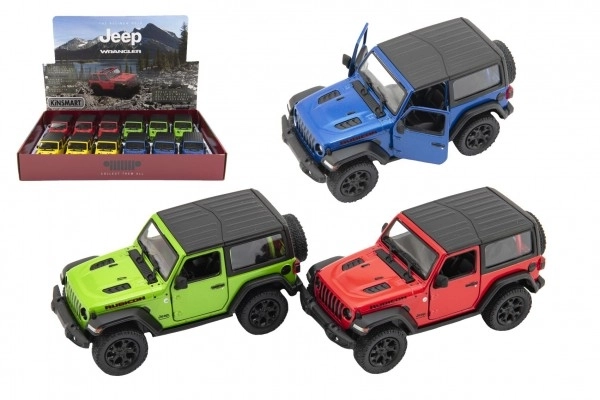 Metalenauto Kinsmart Jeep Wrangler 2018 met retourtrek, 12,5cm