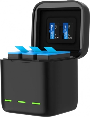 Snel opladen van maximaal 3 batterijen tegelijk