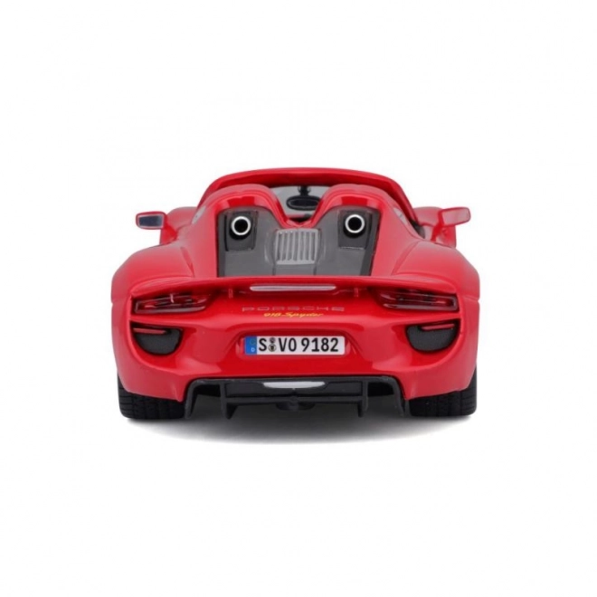 Bburago Porsche 918 Spyder rood model 1:24
