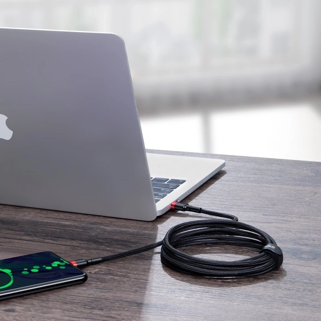 USB-C kabel voor snel opladen Baseus Cafule 100W rood zwart
