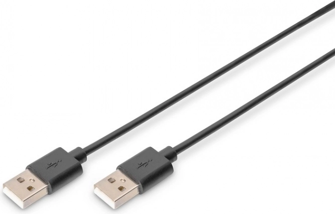 Verbindingskabel USB 2.0 USB-A naar USB-A, zwart, 1 m