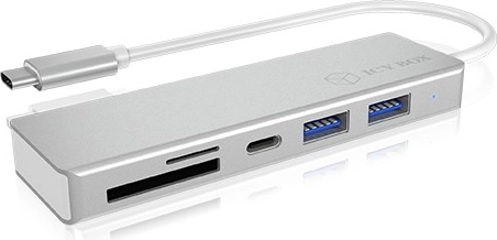 ICY BOX USB‑C‑hub met 3 USB‑poorten en kaartlezer