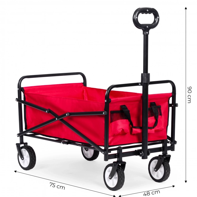 Opvouwbare tuinwagen rood 48x90 cm MultiGarden